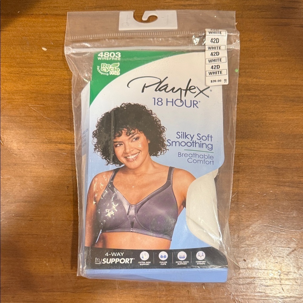 Playtex 18 Hour Silky Soft Smoothing Bra - Gray